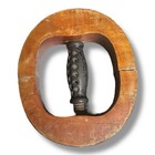 Vintage Wooden Hat Form Mold Stretcher Millinery Derby Wood Tool Top 6-3 4