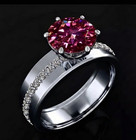 5 00 Ct Certified Round Cut Red Natural Diamond Ring Vvs1 White Gold Finish