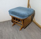 Vintage Oak Wood Nursery Glider Ottoman Footstool Baby Rocker Gliding Stool J62