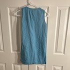 Hopscotch Girls Blue Cotton Shift Dress 11-12 Yrs Sleeveless Floral Embroidered