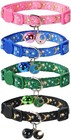 Cat Collar With Bell 4 Pack - Breakaway Glow In The Dark Adjustable