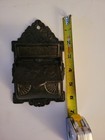 Vintage Cast Iron Wall Mount Match Holder Safe Double Pocket Striker Lp-13 Ornat