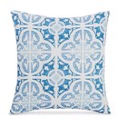 Charter Club Painted Tile Euro Shams Set Of 2 Blue White Coastal Cotton