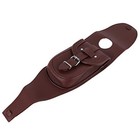 Motorcycle Pu Leather Gas Fuel Tank Cover Panel Pad Bib With Pouch Brown