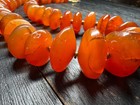 Vintage Tibetan Carnelian Agate Necklace  Himalayan Melon Beads  Ethnic Jewelry