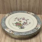 Lenox Ming 10    Dinner Plates Set Of 5 Gold Stamped Design Multicolor Floral