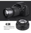 Wide Angle Macro Lens  Camera 52mm 0 45x Magnification Universal Conversion Lens