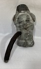 Old Vintage Hand Made Metal Dog Or Bear Casting Mold W  Handle One Sided Relief