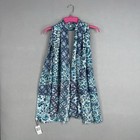 Vera Bradley Scarf Womens Blue Cloud Vine Floral Soft Fringe Shawl Wrap Boho Lux