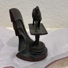 Vintage Horse Bookend Bronzed Cast Metal Equestrian Art Deco Style Single