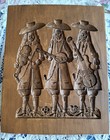 Rare Springerle Speculaas Gingerbread Marzipan Cookie Stamp Mold - 3 Minstrels