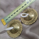  2 Set Vintage Brass Finger Cymbals For Belly Dance  Quality Metal Musical