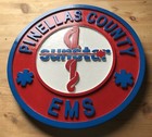 Fire Department Pinellas County Ems 3d Routed Patch  Sign Custom Carved