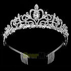 Lady Girl Bridal Princess Shine Crystal Hair Tiara Wedding Crown Veil Headband