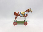 Schylling Vintage-style Small Tin Penny Toy  Spotted Horse On Wheels - -  be 