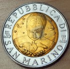 1996 San Marino 500 Lire Friedrich Hegel Bimetallic Unc 