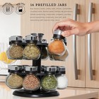 16-gallon Rotary Countertop Spice Rack  Equipped With A Lifting And Tilting Lid