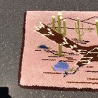 Vintage Hook Latch Roadrunner Rug Wall Hang Mcm 41    X 26   
