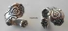  4221 Antiqued Sterling Silver Plated Adjustable Spoon Ring 