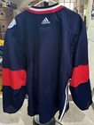Usa Authentic Navy 2016 World Cup Of Hockey Team Issued Adidas Jersey Size 58