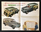 1953 Morris Minor Station Wagons Brochure Poster Artwork Features Specs Vtg