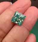 2 Ct Certified Natural Princess Cut Green Diamond D Grade Vvs1   1 Free Gift