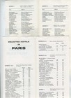 Selected Hotels   Restaurants Paris Brochures 1950 s Good Meals Less Than  2 00