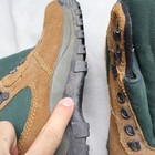 Merrell Women 8 Hiking Boots Brown Suede Canvas Gorpcore Rugged Outdoor Vtg Read