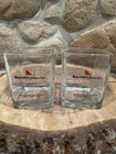Bacardi Black Rum Complimentary Square Glass Set Of 2 With Logo In Original Box