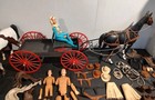 Vintage Large Lot Of Marx Johnny West Horse And Wagon With Many Extras