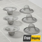 10pcs Sink Strainer Stainless Steel Hair Catcher Drain Slop Filter Trap Bathroom