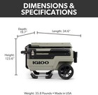 Igloo Trailmate Journey 70qt Wheeled Cooler  Insulated Hard Shell Ice Chest