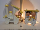 Vintage 1977 Nursery Child s Wooden Train Lamp  nursery Original s Inc 