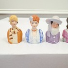 Avon Ladies Of Fashion 7 Porcelain Thimbles  1982-1984  Vintage Busts