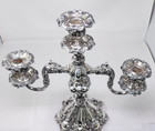 Reed   Barton 800 Candelabra Silverplate Renaissance 3 Candle Holder 16   Exc
