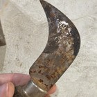 Vintage Original Curved Hook Blade Knife Tool With Wood Handle