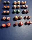Lot - Vintage Chevron Glass Beads - 30 Hudson s Bay Company Trade Beads  b68 