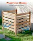 Vevor Wood Privacy Fence 3 Panels Slatted Air Conditioner Fence 36  W X 36  L
