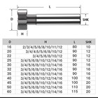 Carbide Tipped T-slot End Mill Woodruff Keyseat Cutter16-32mm Metal Cutting Tool