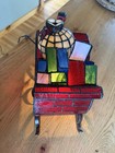 Tiffany Style Santa Sleigh Light