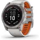 Garmin Fenix 7x Pro Solar  Sapphire  Titanium  Gray orange