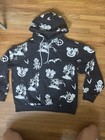 Disney Glow-in-the-dark Halloween Mickey 2024 Black Pullover Hoodie Adult L 