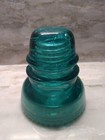 Vintage Hemingray No  40  Green Glass Insulator