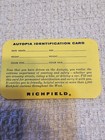 Disneyland 1956 Richfield Autopia Official Drivers License Double Sided Vintage