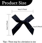 100 Pcs Black Bows  1 57 Inch Small Ribbon Bow Decorations  Mini Satin Fabric Bo