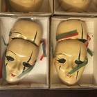 6 Vintage Mardi Gras Masquerade Porcelain Face Masks Wall Decor Various Sizes