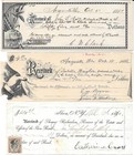 18 Different Premium Bank Receipts  10  Some Vignettes  Revenues  Used  1870 