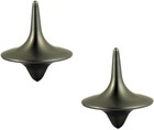 2pcs Silver Accurate Spinning Top forever Spin portable Precision Metal Spinner