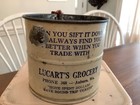 Vintage Flour Sifter Advertising Lucarts Grocery Auburn Wn  Wisconsin