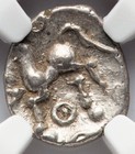 Ngc Ch Xf Celtic Gaul Aedui Ancient France 50 Bc Celts Quinarius Roma Horse Coin